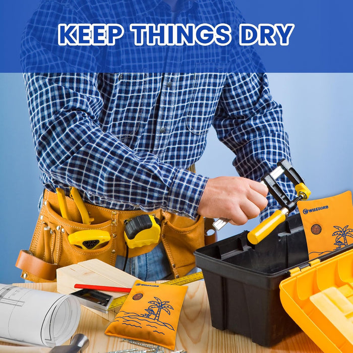 Wisesorb 60Pcs 5g Desiccant Packs, Indicating Silica Gel Packets - Food