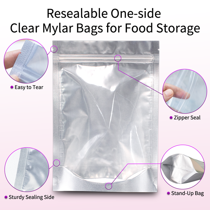 120pcs Mylar Bags for Food Storage with Oxygen Absorbers