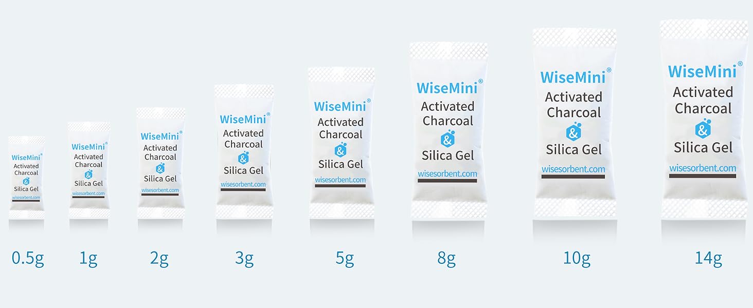 10 Gram Desiccant Deodorizer Sachet, Food Safe Desiccant Packs, High Absorption Capacity for Moisture & Odor, Silica Gel & Coconut Shell Activated Carbon Packets
