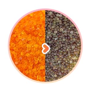 0.5 Gram Desiccant Packs Food Grade, Silica Gel Canister with Indicating Silica Gel Beads (Orange to Green), Silica Gel Packets Moisture Absorber Packets