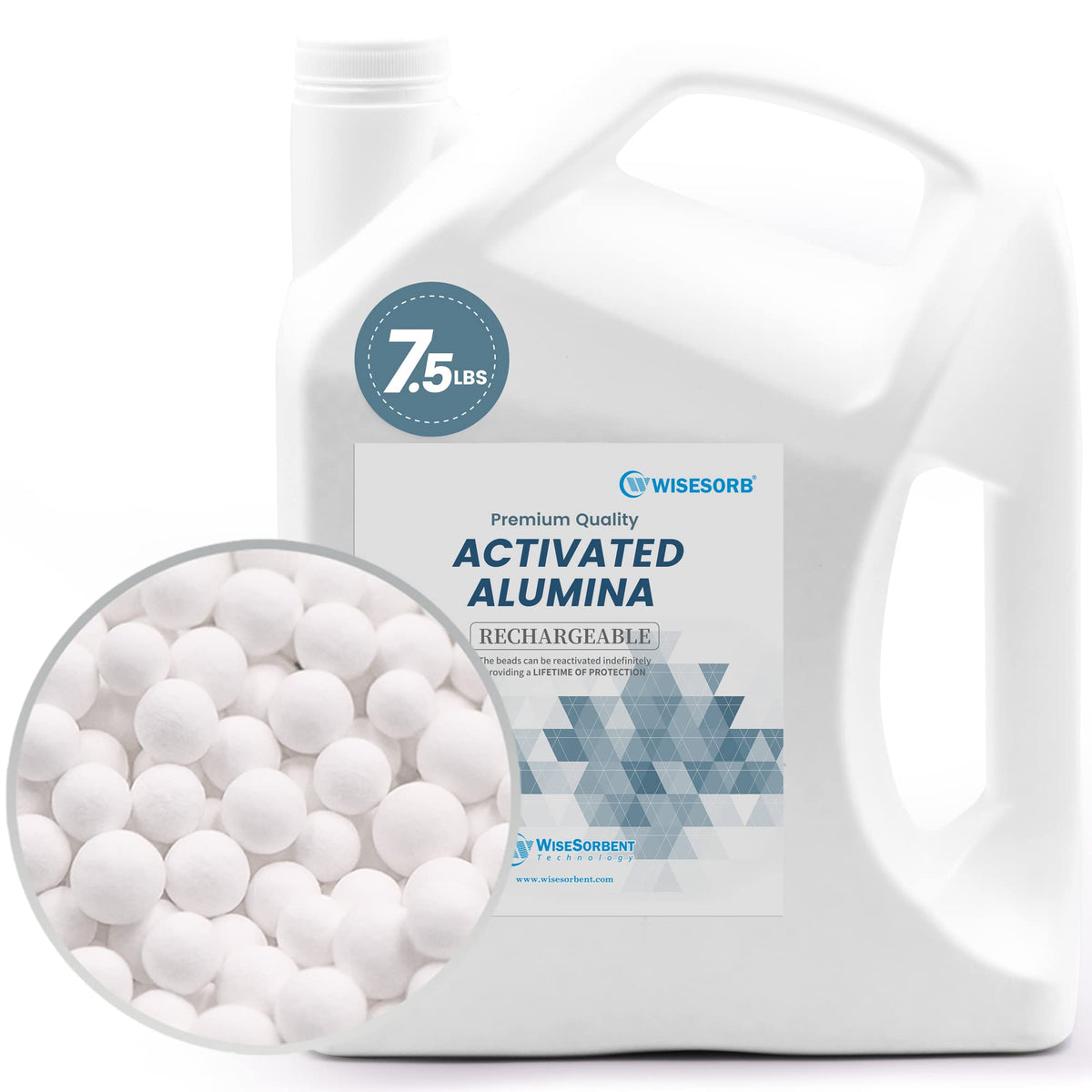 7.5 lb Activated Alumina Desiccant Beads - Industrial Bulk