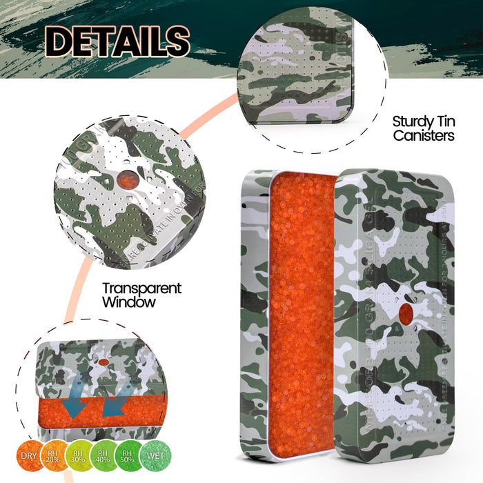 100 Gram X 84PCS Camouflage Pattern Reusable Silica Gel Packets(Orange to Green)