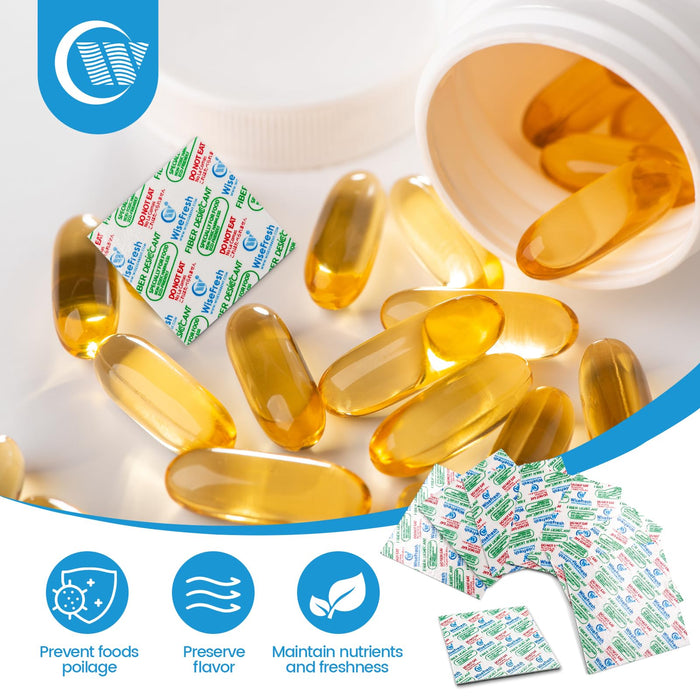 Fiber Desiccant Card 1.57 x 1.57 x 0.04 Inch
