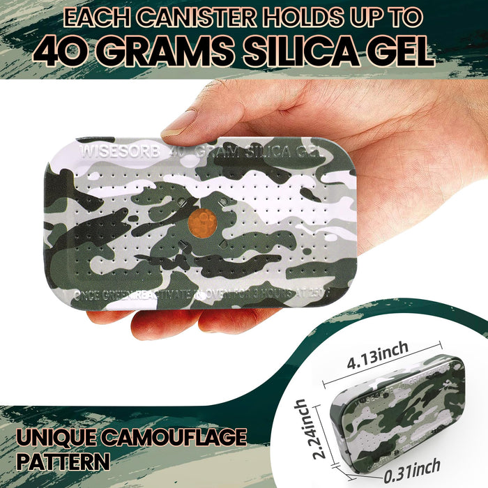 40 Gram X 150PCS Camouflage Pattern Reusable Silica Gel Packets(Orange to Green)