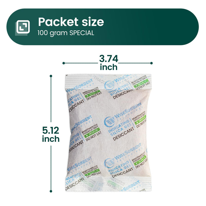 100 Gram New Verna Indicating Deisiccant Packs（Orange to dark green）