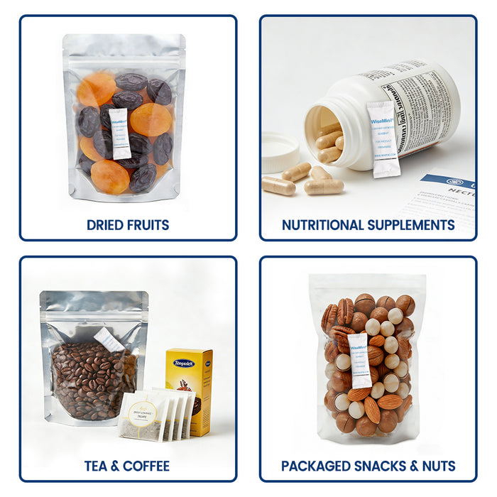 5g Silica Gel Desiccant Packs with Clear Back Window - Pharmaceutical Grade (2500/Case)