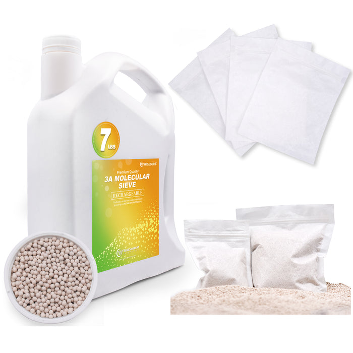 7LBS 3A Molecular Sieve with 8pcs Resealable Nonwoven Zip Bags