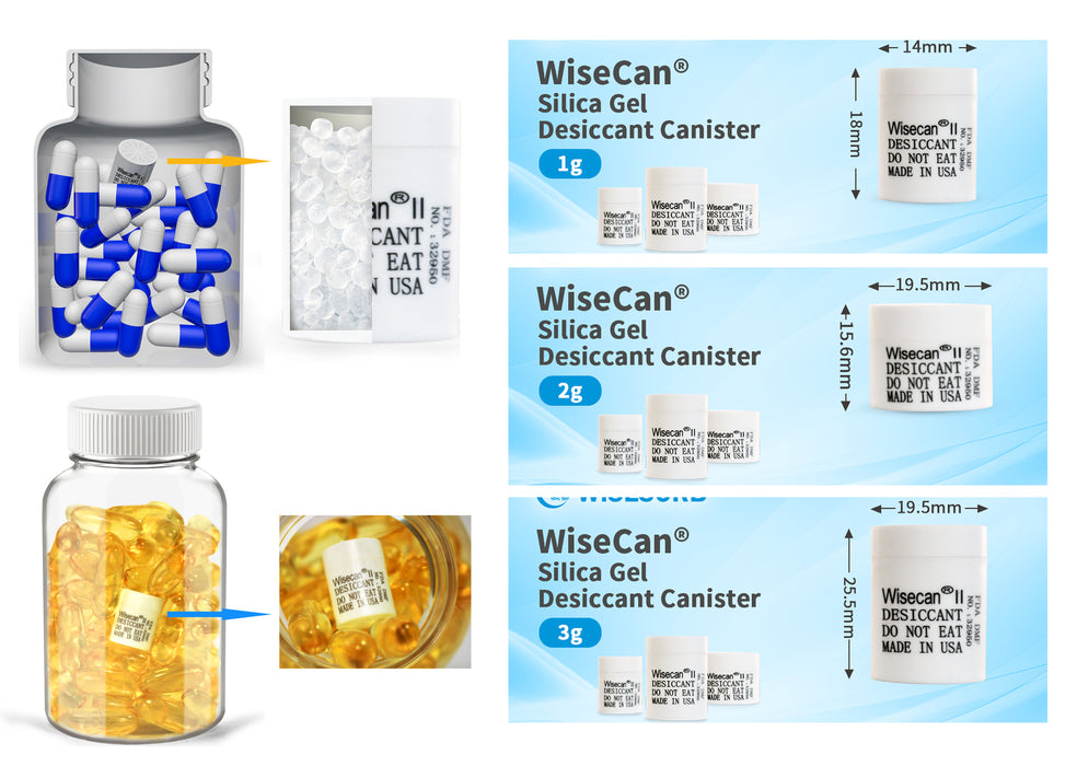 3 Gram Silica Gel Canister Desiccant