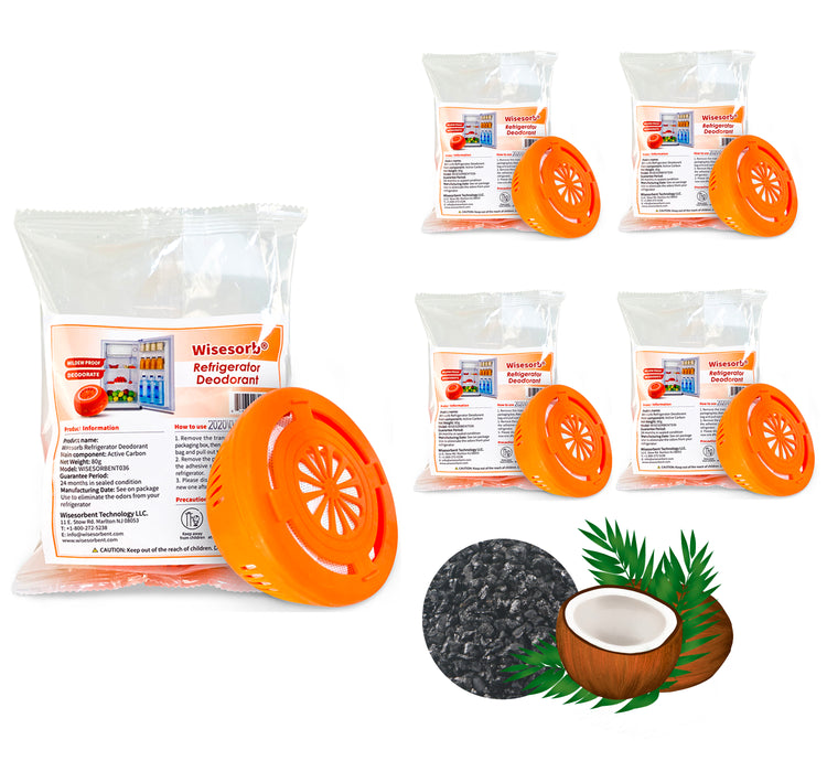 Coconut Charcoal Refrigerator Deodorizer Adhesive Back