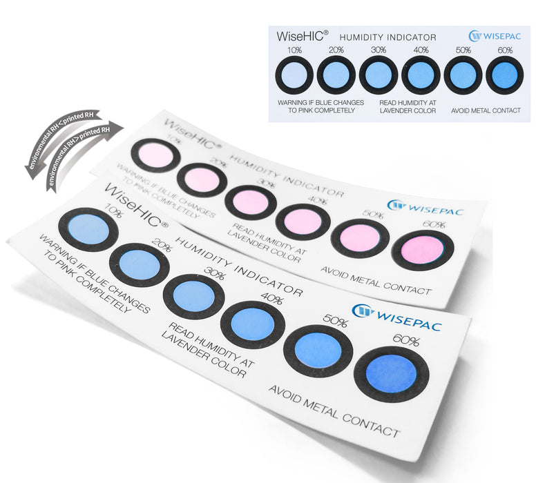 Humidity Indicator Card 6 Spots 10-60% Blue to Pink