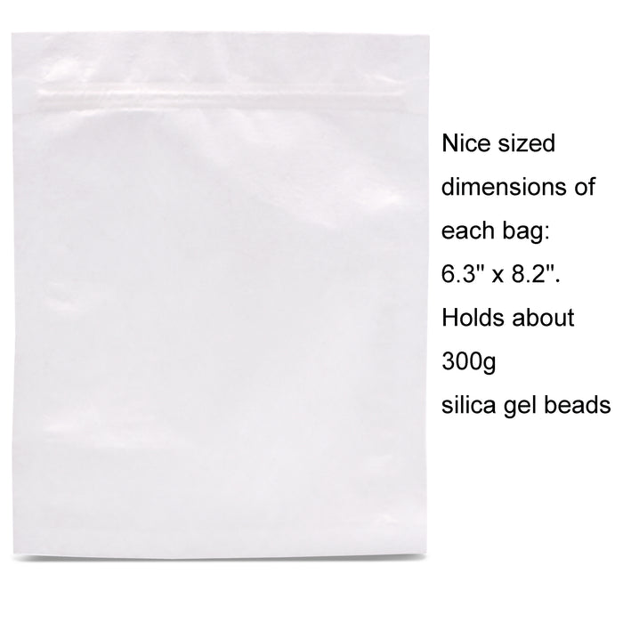 Small Paper Bags 6.3 by 8.2 Inch, Resealable Nonwoven Zip Lock Storage Bags