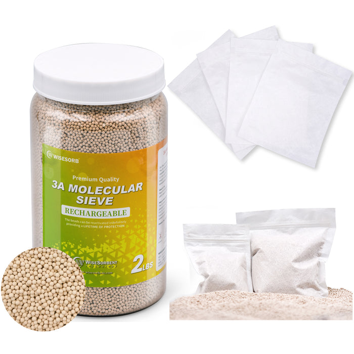 2LBS 3A Molecular Sieve with 5pcs Resealable Nonwoven Zip Bags