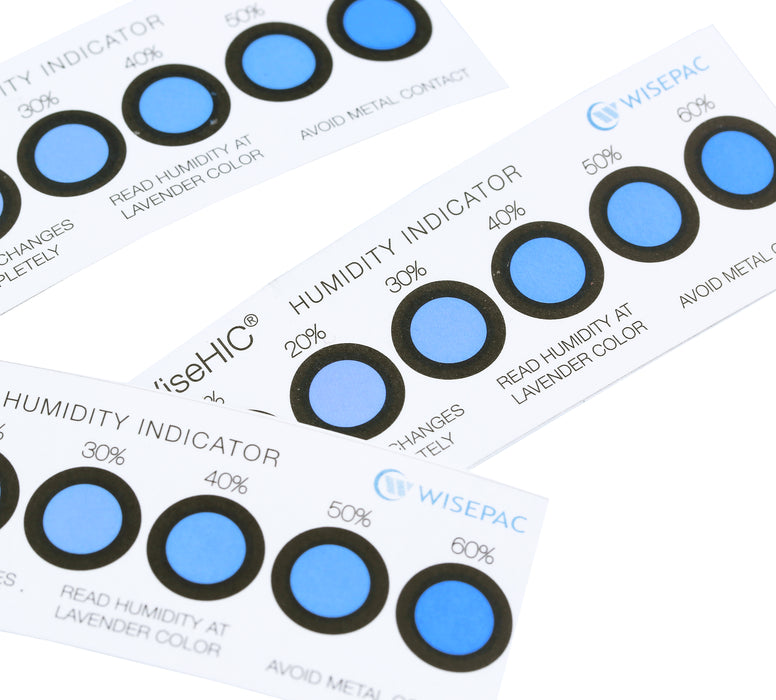 Dry & Dry Premium REUSABLE Humidity Indicator Cards 100 Pack - 10-60%
