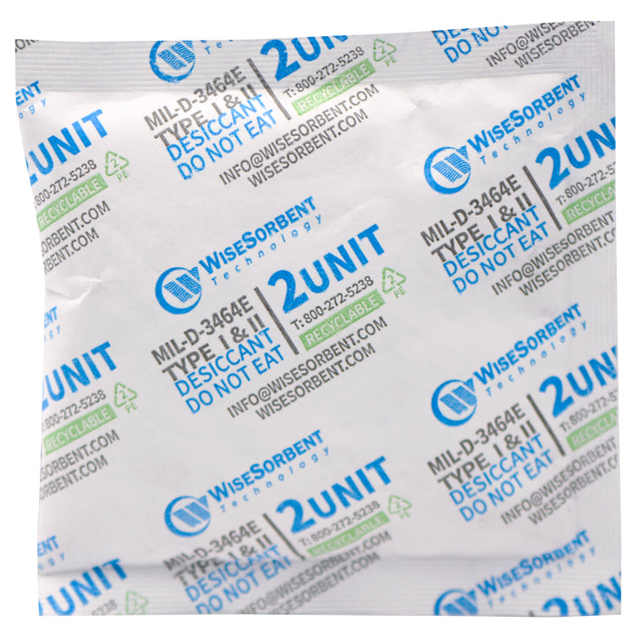 Tyvek 66 Gram Bentonite Clay Desiccant Packs 2U