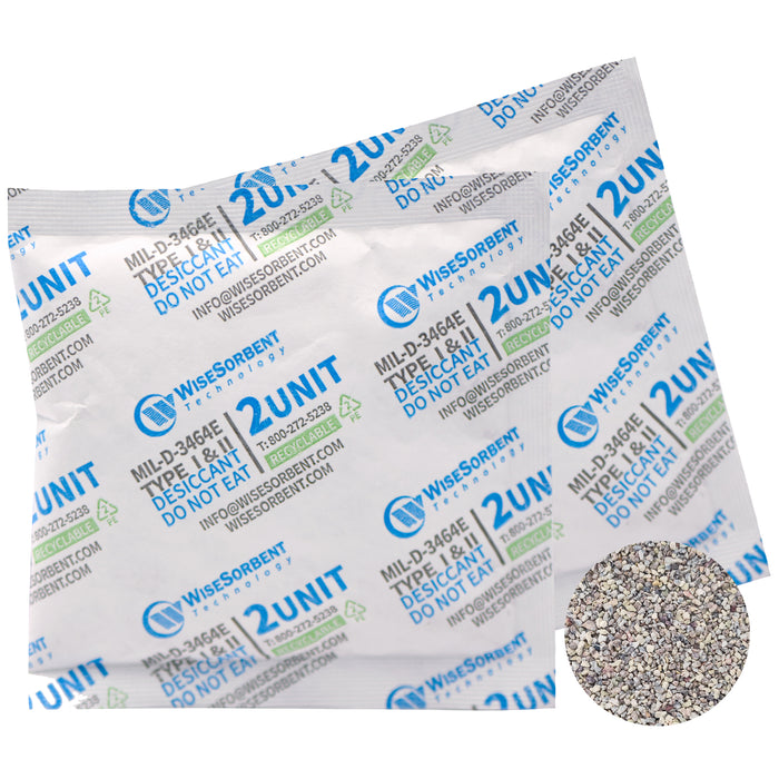 Tyvek 66 Gram Bentonite Clay Desiccant Packs 2U