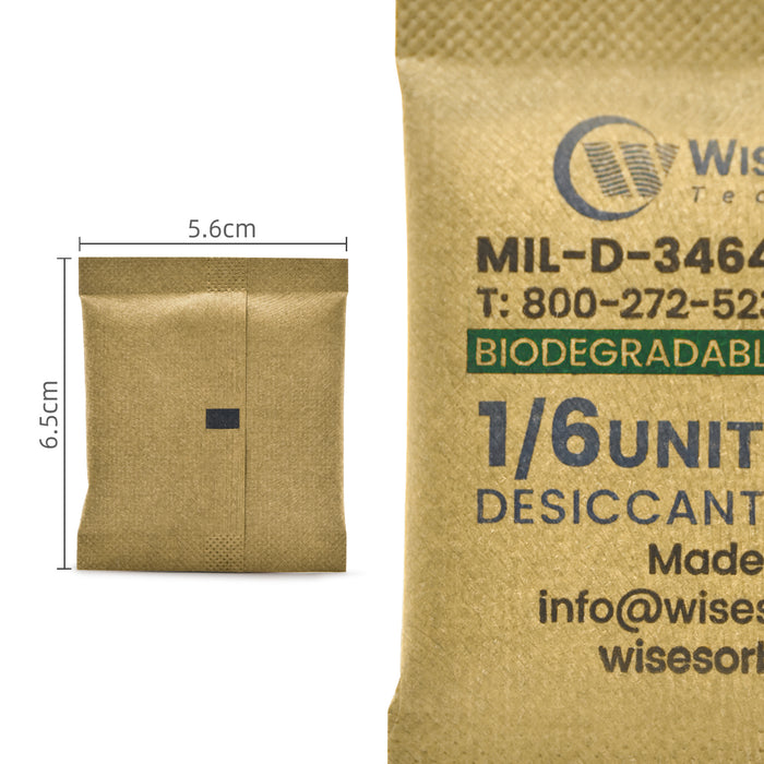 Kraft Bag Clay Desiccant Packs for Safe 5 Gram, 1/6U Conforms to MIL-D-3464E Type I & II Absorbents