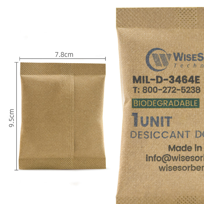 Kraft Bag Clay Desiccant Packs for Safe 33 Gram, 1U Conforms to MIL-D-3464E Type I & II Absorbents