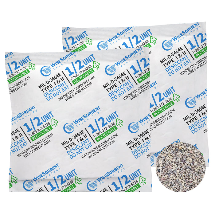 Tyvek 17 Gram Bentonite Clay Desiccant Packs 1/2U