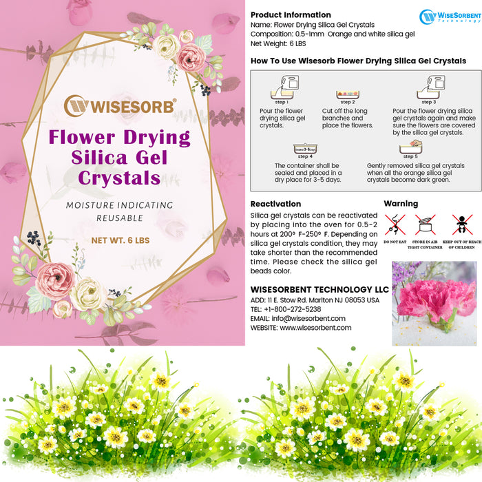 wisedry Silica Gel Crystal for Flowers Drying - 2 UAE