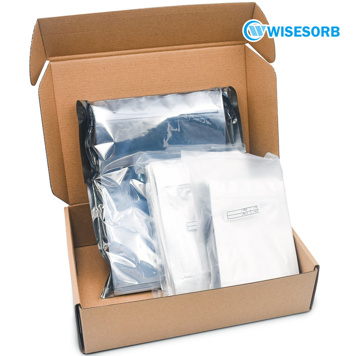 100pcs Smell Proof Bags with Clear Window Resealable Mylar Bags 7x10 5x7 4x6