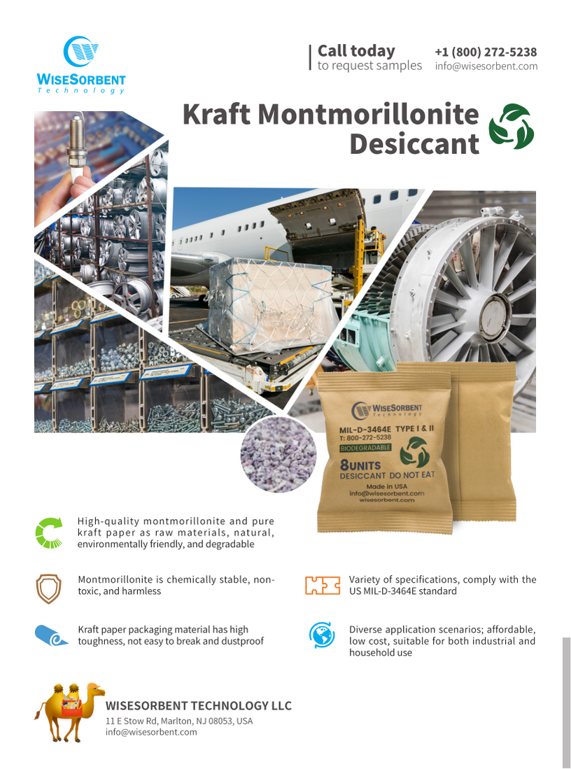 Kraft bag clay desiccants 1/3U — Wisesorbent Store