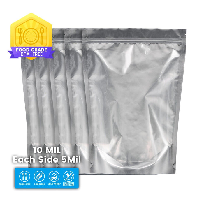 1 Gallon Smell Proof Bags with Clear Window Resealable Mylar Bag