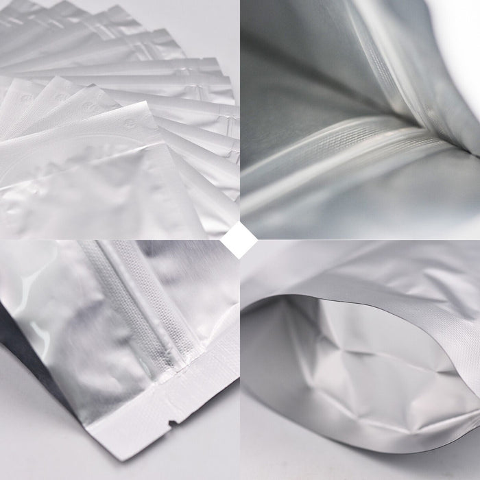 1 QUART Mylar Bags for Food Storage Resealable Zipper Heat Sealable 7x10  Inch