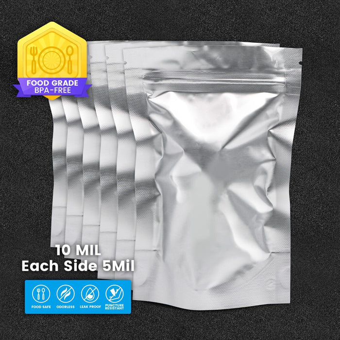 5x7 Inch Mylar Bags for Food Storage Resealable Zipper Heat Sealable