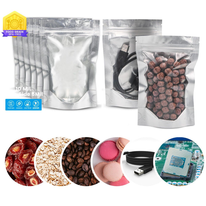 4x6 Inch Smell Proof Bags with Clear Window Resealable Mylar Bags Leak Proof